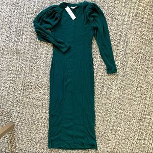 Green Midaxi Woven Bodycon Dress (NEW WITH TAGS)